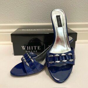 WHBM Blue Slide/Sandal/Heels